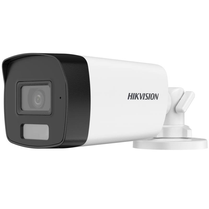 Hikvision Ds-2ce17d0t-Lfs(2.8mm) Cámara Bullet Fija De Audio Con Luz Híbrida Inteligente De 2mp
