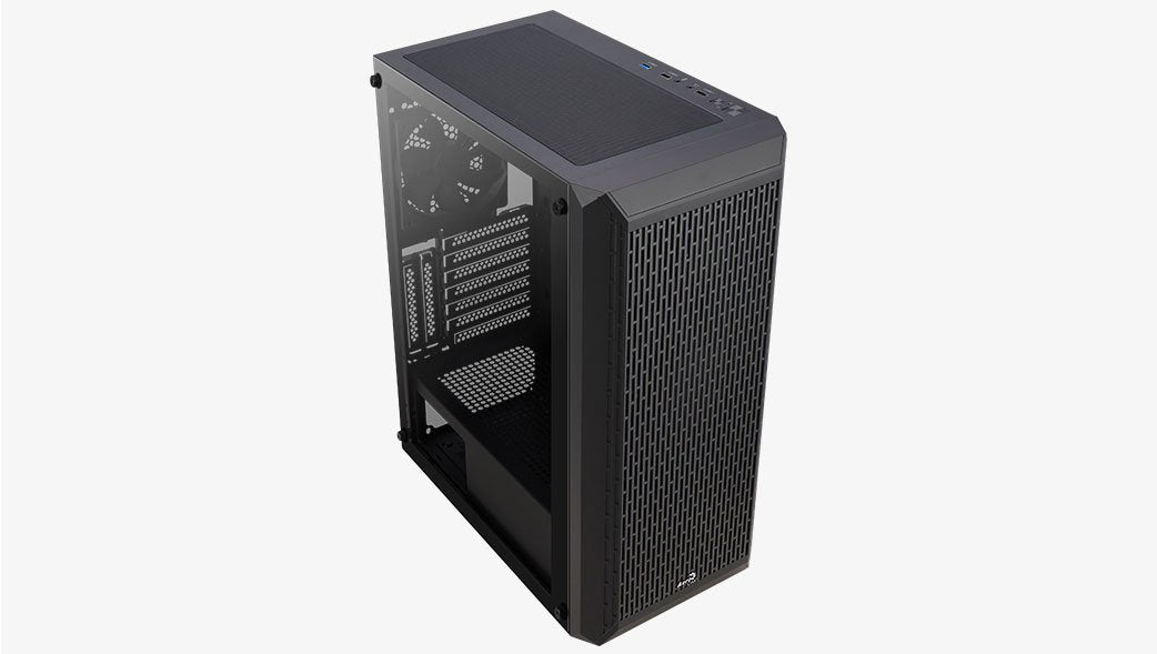 Caja Pc Aerocool Beam-G-Bk-V1 Midi-Tower, Tempered Glass Microatx/Atx/Miniitx