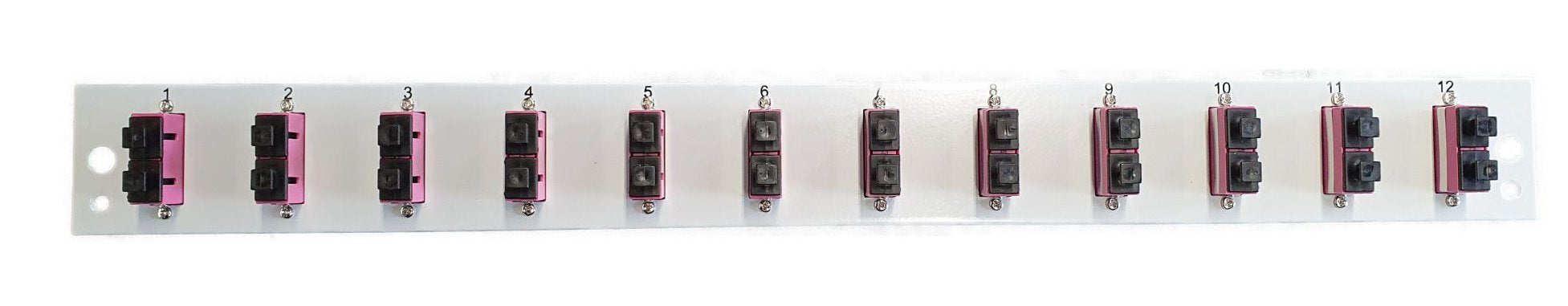 Efb Bestckte Frontblende Mit 12 X Sc Duplex Kupplung Om4 Vertikal, Schwarz