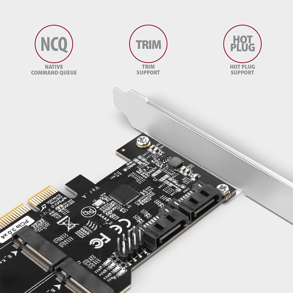 EAN 8595247906984 - Axagon PCES-SA4M2 PCIe Controller 2x internal SATA 6G port+ M.2 B-key tarjeta y adaptador de interfaz Int imagen 4