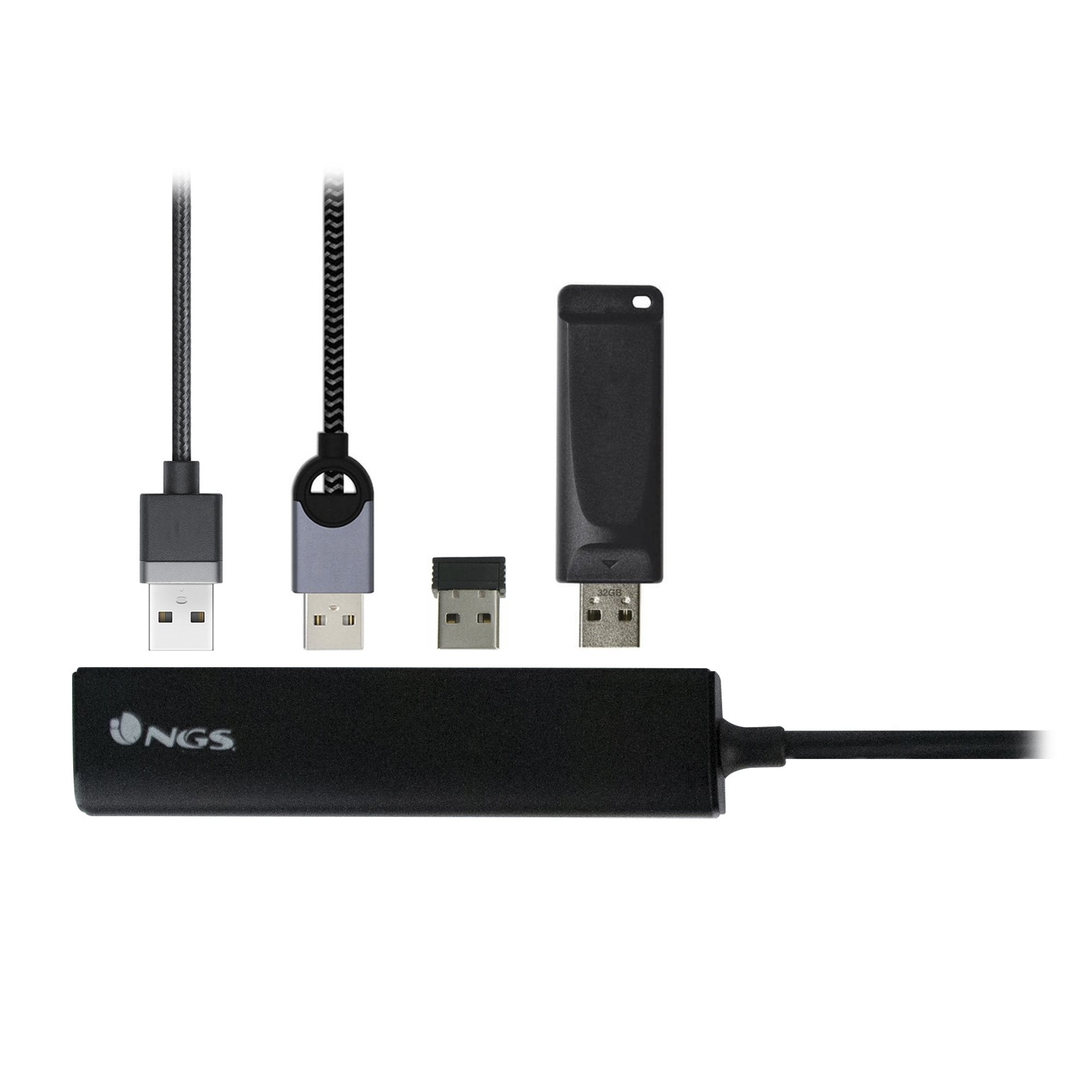 EAN 8435430618525 - NGS WONDERHUB4 USB 2.0 Type-C 480 Mbit/s Negro imagen 3