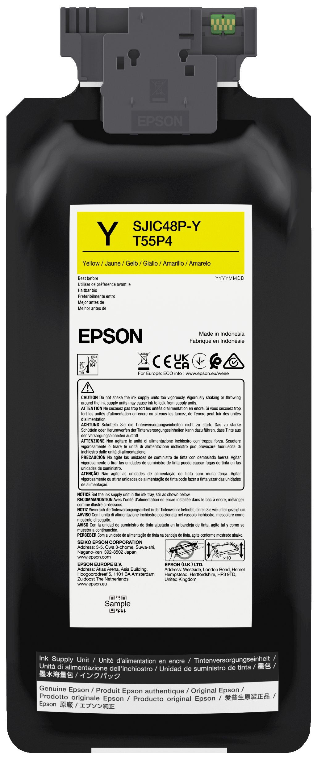 Sjic48p-Y Ink Cartridge Cw Supl C8000e Yellow