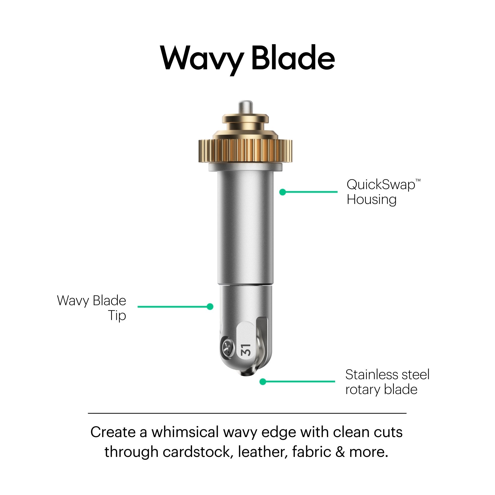 EAN 0093573390999 - Cricut Wavy Blade + QuickSwap Housing imagen 2