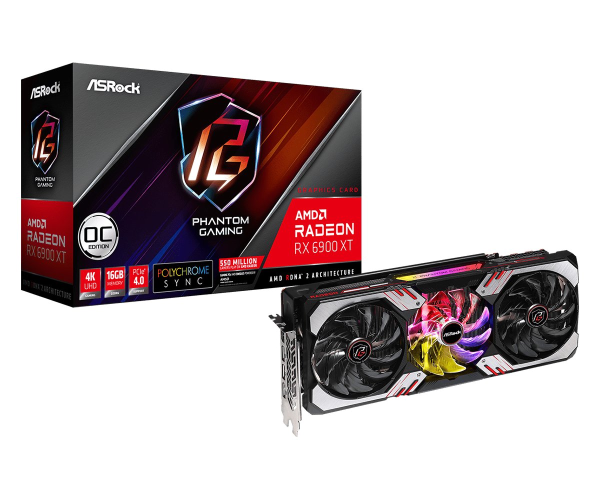 Vga Asrock Rx 6900xt Phantom Gaming 16gb Ddr6 256bit