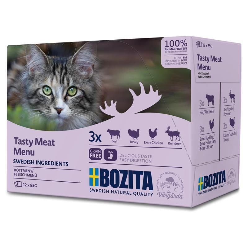 Comida Húmeda Para Gatos Bozita Tasty Meat Menu 12 X 85g