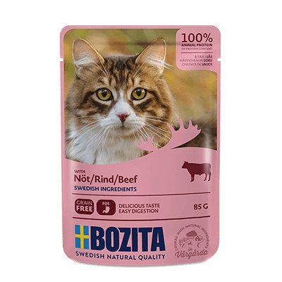 Bozita Bouch Bites En Salsa Con Carne De Res 85g (Cantidad: 12 Por Unidad De Pedido)