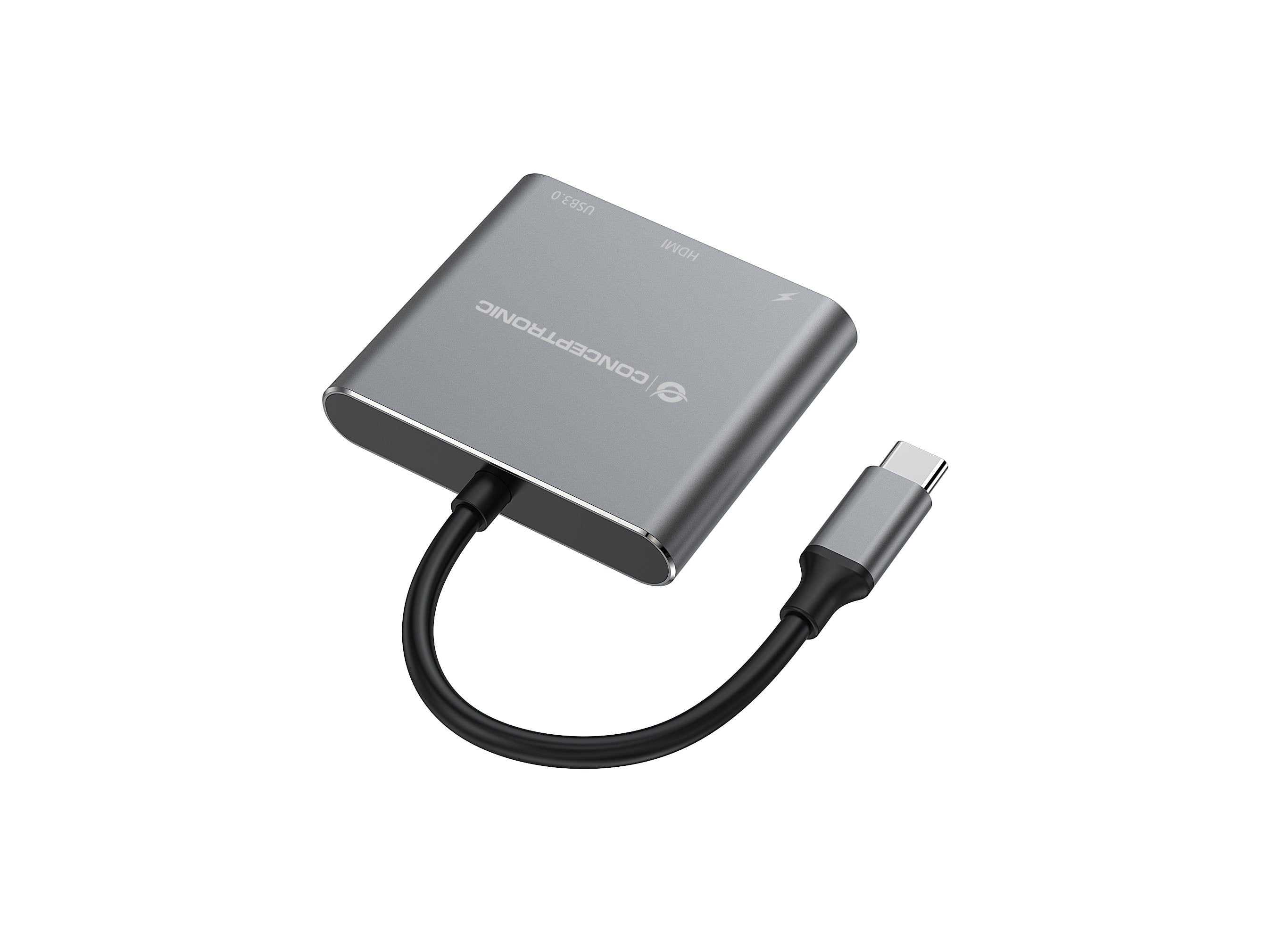 Adaptador Usb-C 3en1 Conceptronic Donn018 Hdmi Usb -A 3.0 Usb-C Pd 100w A