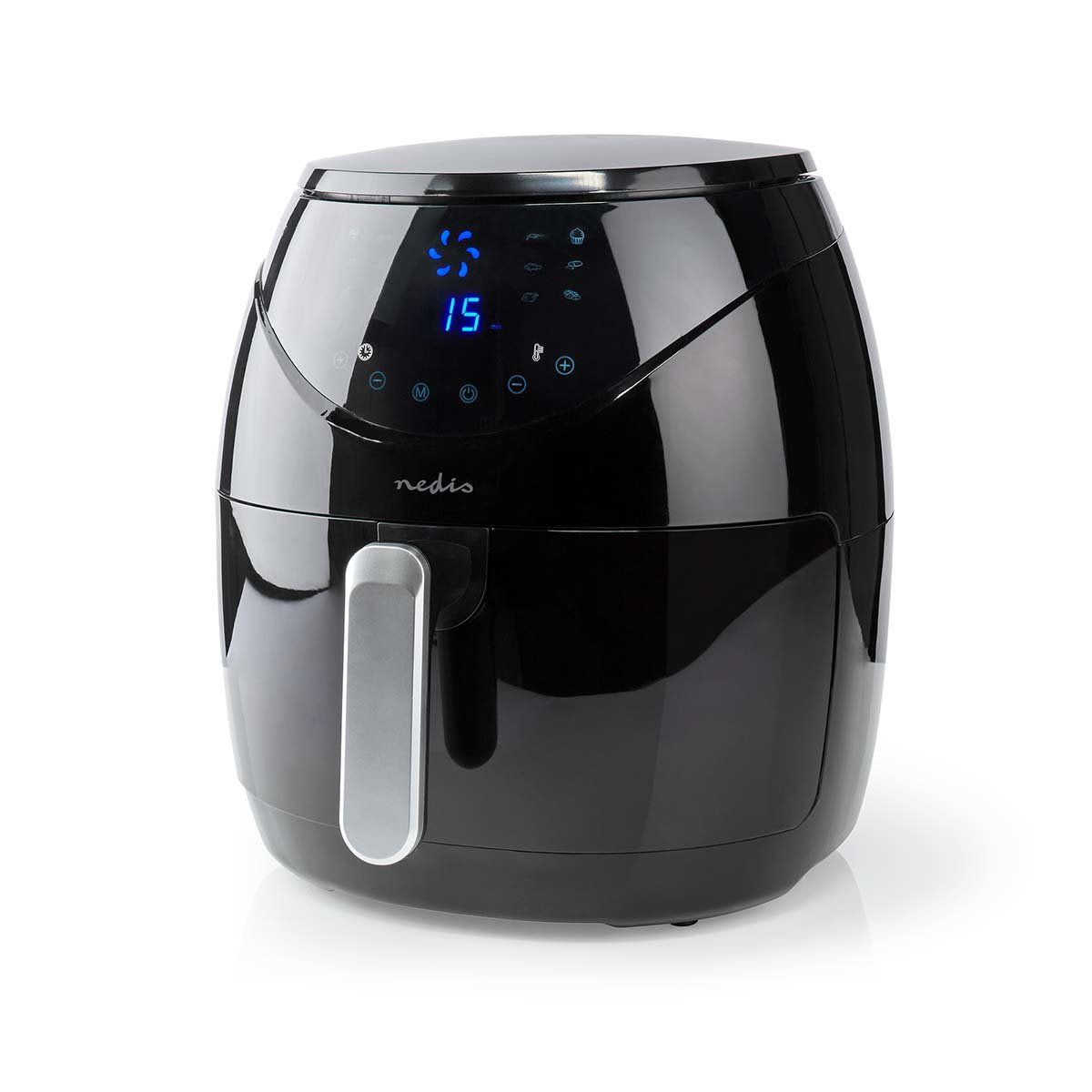 Nedis Freidora De Aire Caliente 4.6 L Minutero: 60 Min Digital Negro