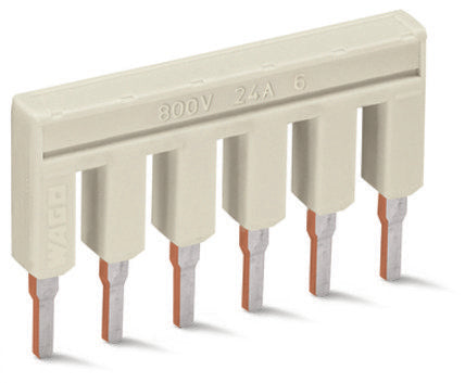 Wago 2002-406 Brcker,6-Fach,Isoliert,Lichtgrau