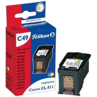Pelikan Tinta Canon C49 Cl511 Tricolor Remanufactured