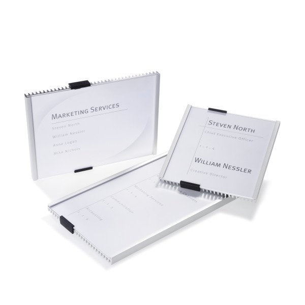 Durable Identificador Para Puertas Info Sign Placa De 210x148,5mm Metal Plateado