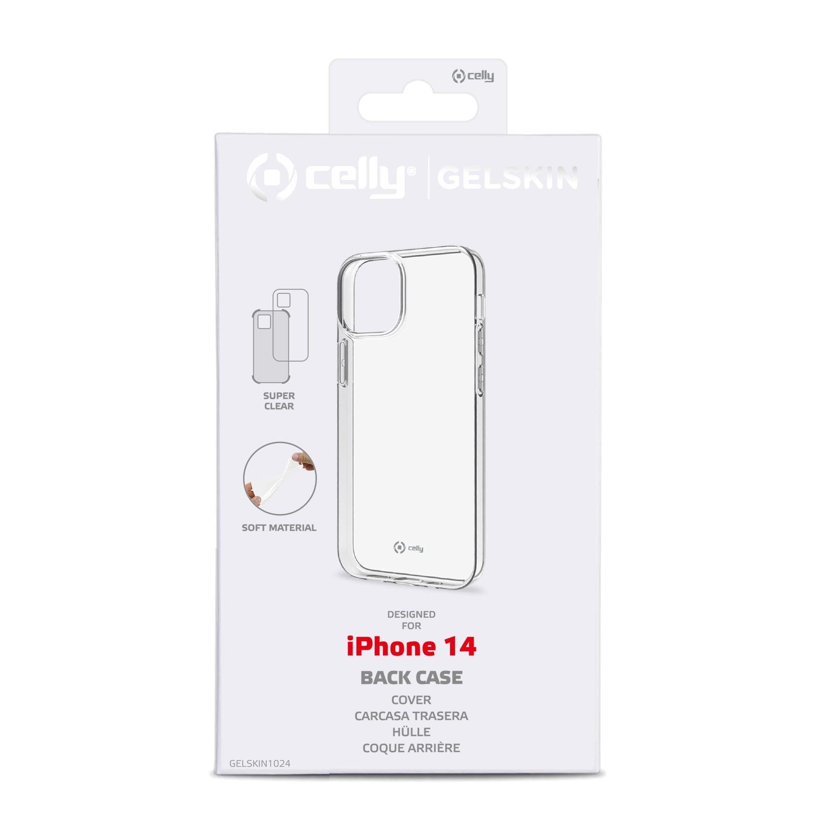 Celly Gelskin Funda Para Iphone 14 15,5 Cm (6.1") Transparente