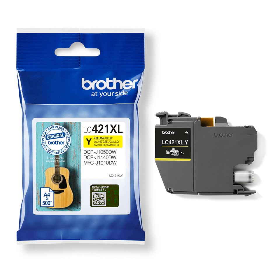 Tinta Original Brother Lc-421xly Lc421xly Alta Capacidad Amarillo