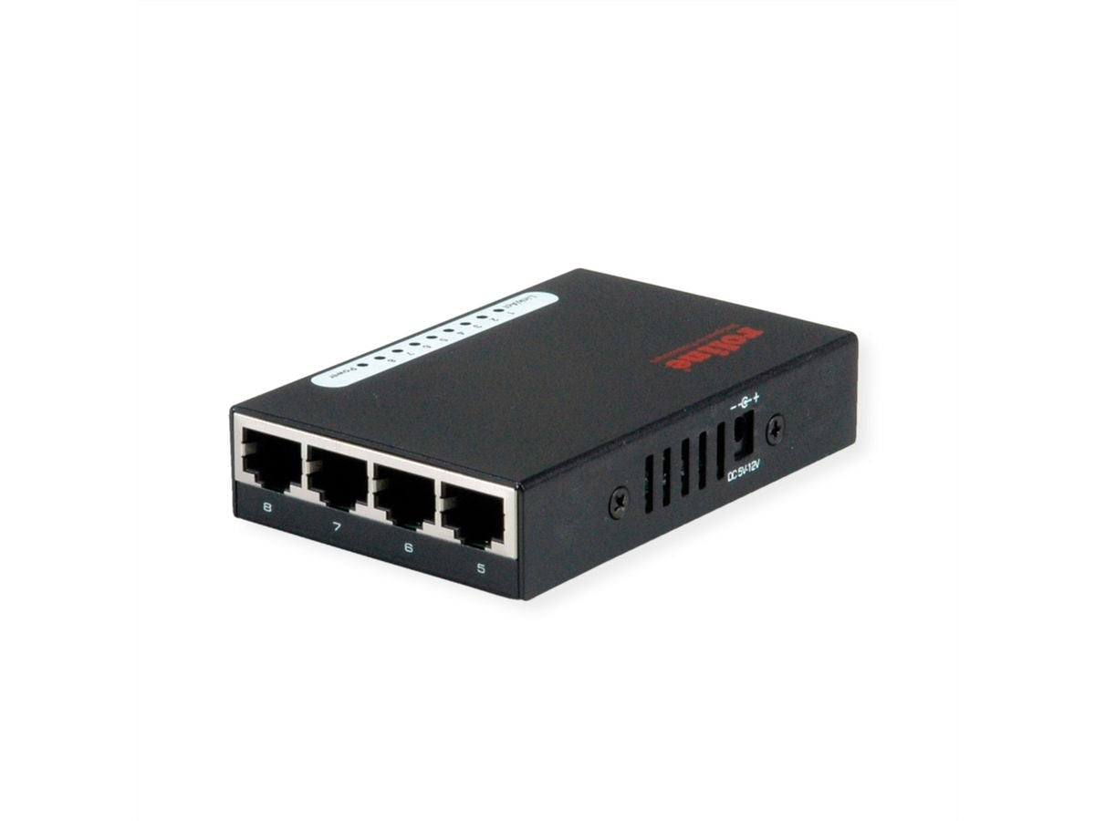 Roline Gigabit Ethernet Switch, Pocket, 8 Ports