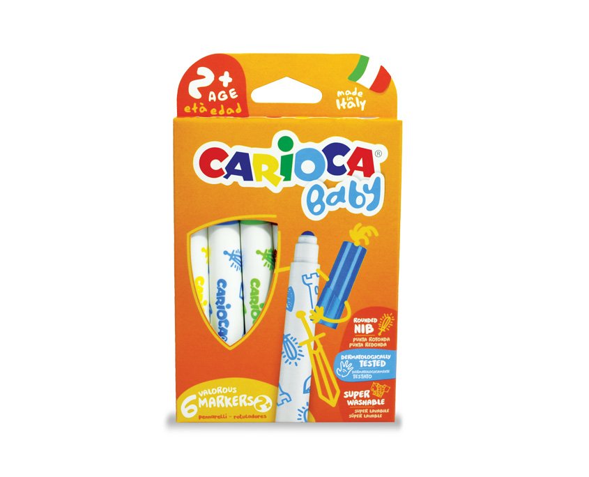 Carioca Rotulador Baby Marker 2+ Colores - Caja De 6