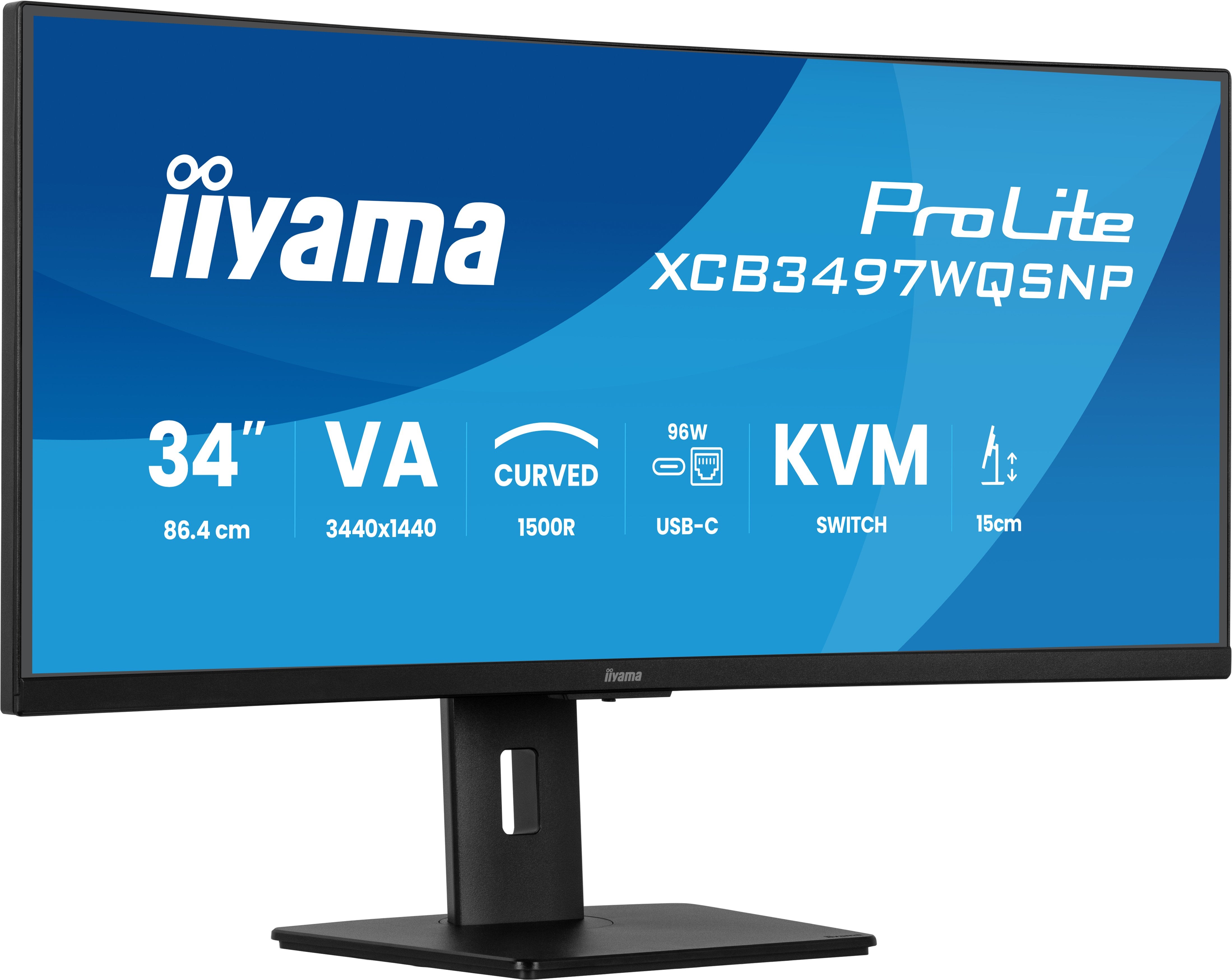 EAN 4948570125142 - iiyama ProLite XCB3497WQSNP-B1 pantalla para PC 86,4 cm (34") 3440 x 1440 Pixeles UltraWide Quad HD LED N imagen 5
