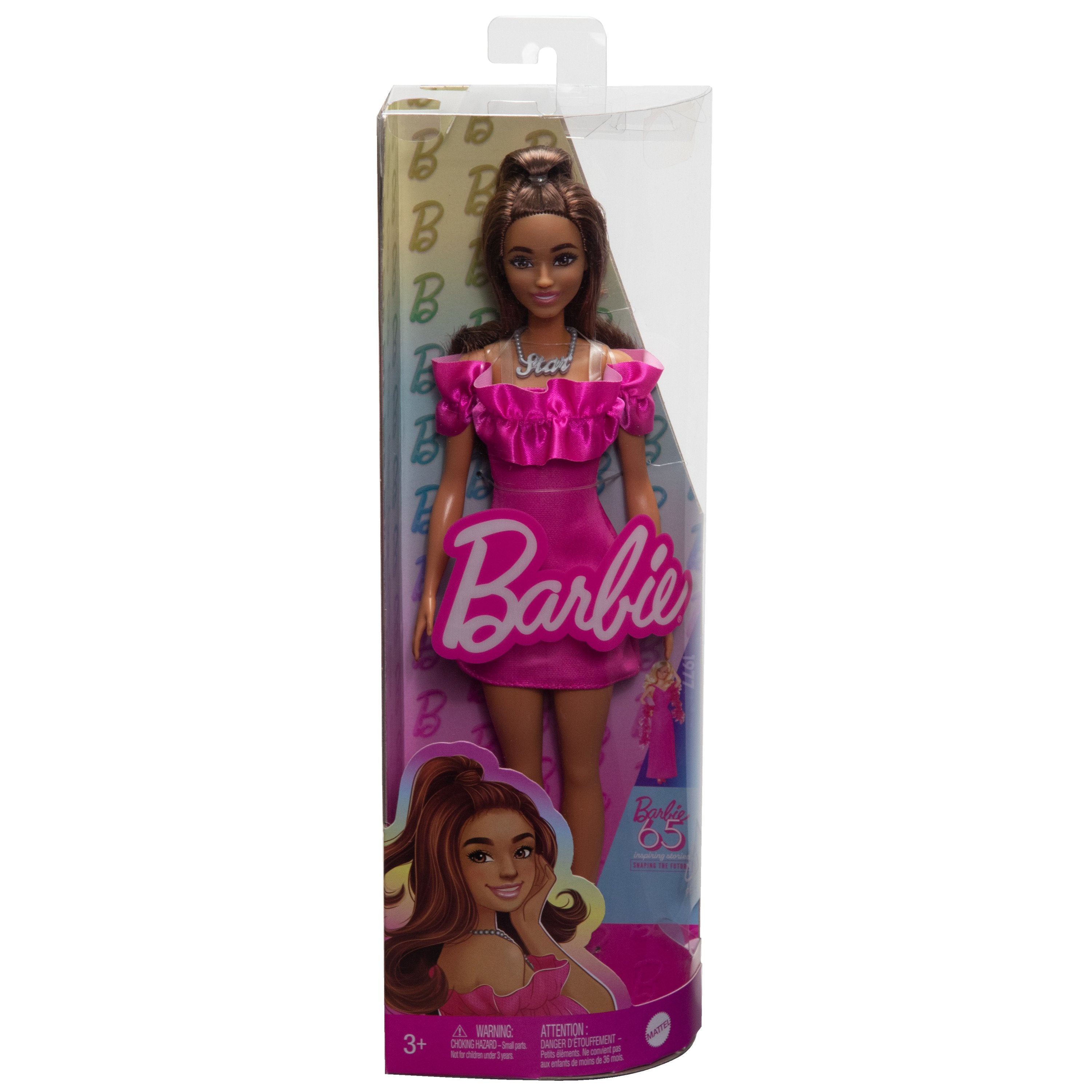 Muñeca Mattel Barbie Fashionistas Con Vestido Rosa Con Volantes