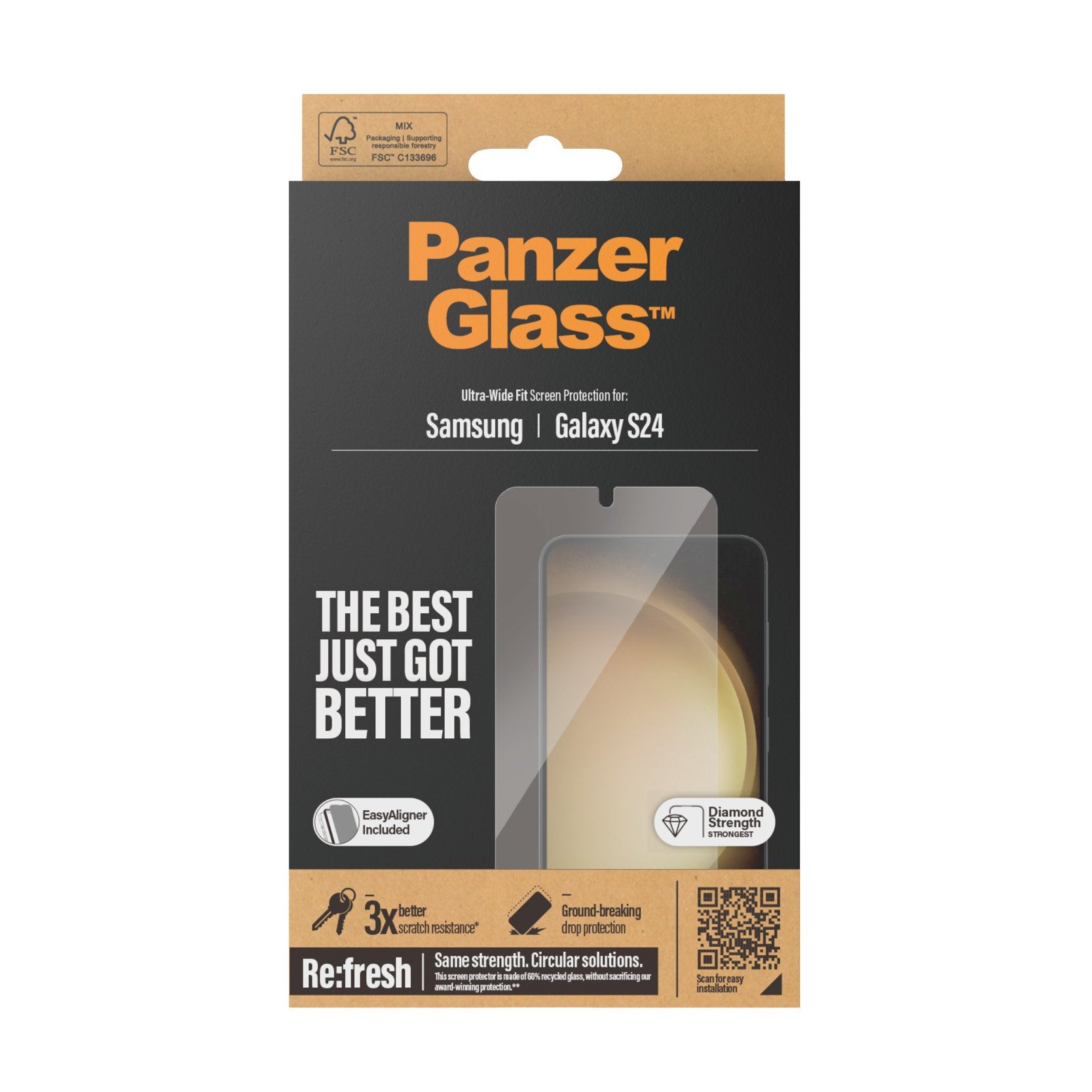 EAN 5711724073502 - PanzerGlass ® Screen Protector Samsung Galaxy S24 | Ultra-Wide Fit w. EasyAligner Protector de pantalla 1 imagen 3