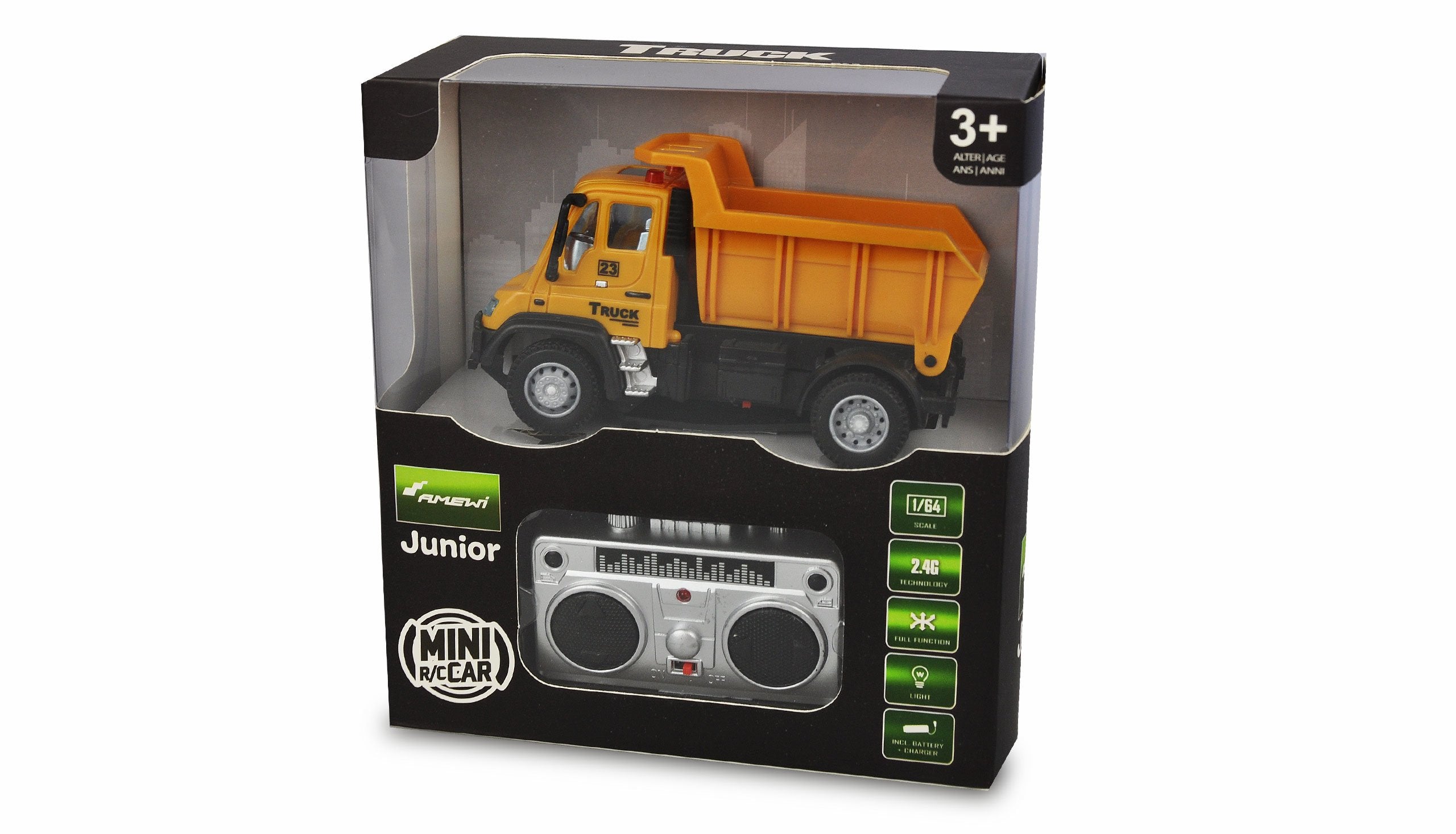 Amewi Rc Auto Mini Truck Kipper Amarillo Liion Akku 500mah 3+