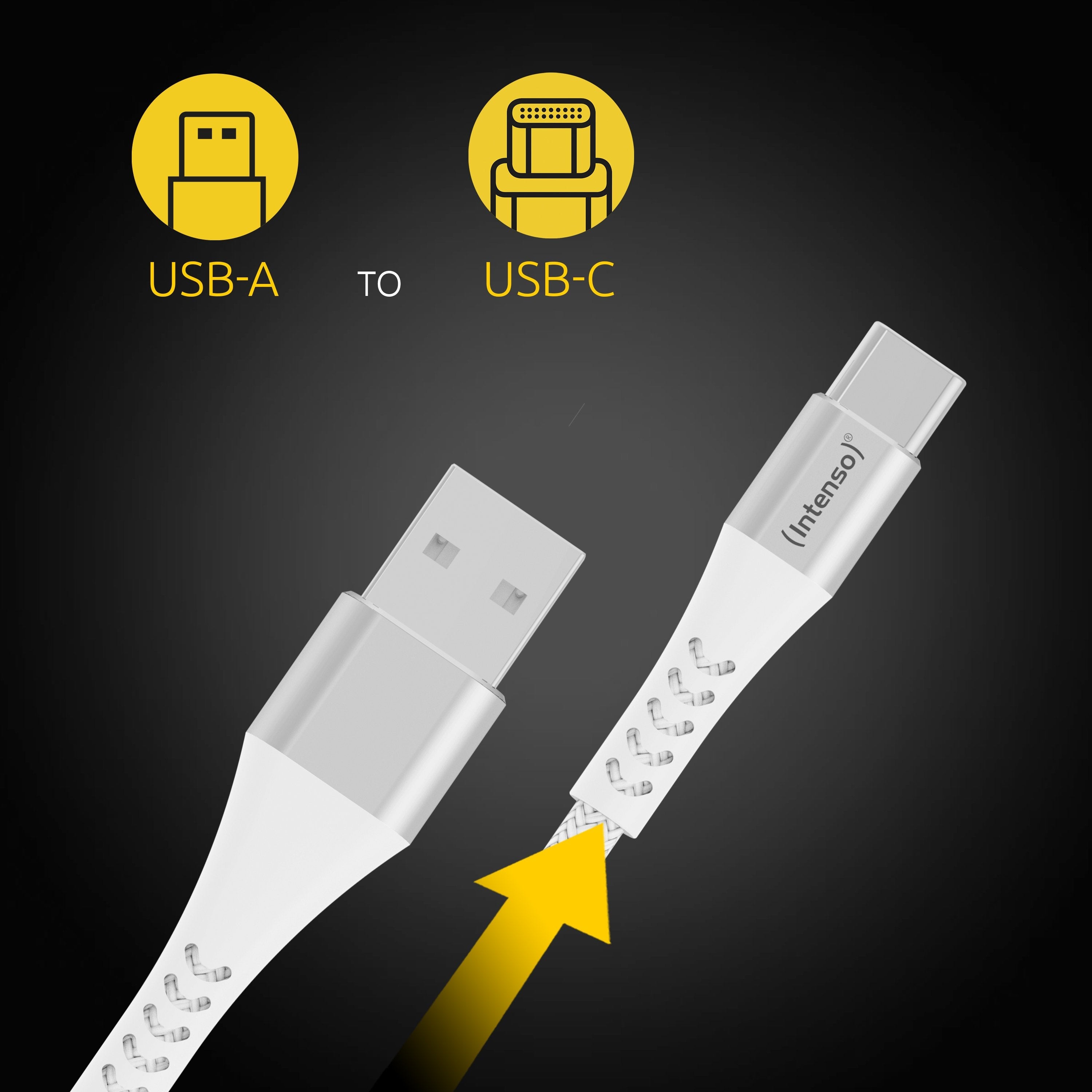 Cable Usb C A Usb A Intenso 1.5m A315c Blanco