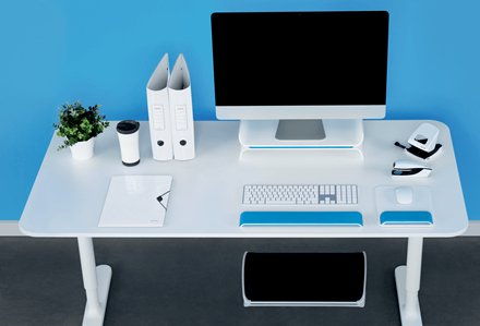Soporte Leitz 65040036 Para Monitor (27") Azul, Blanco