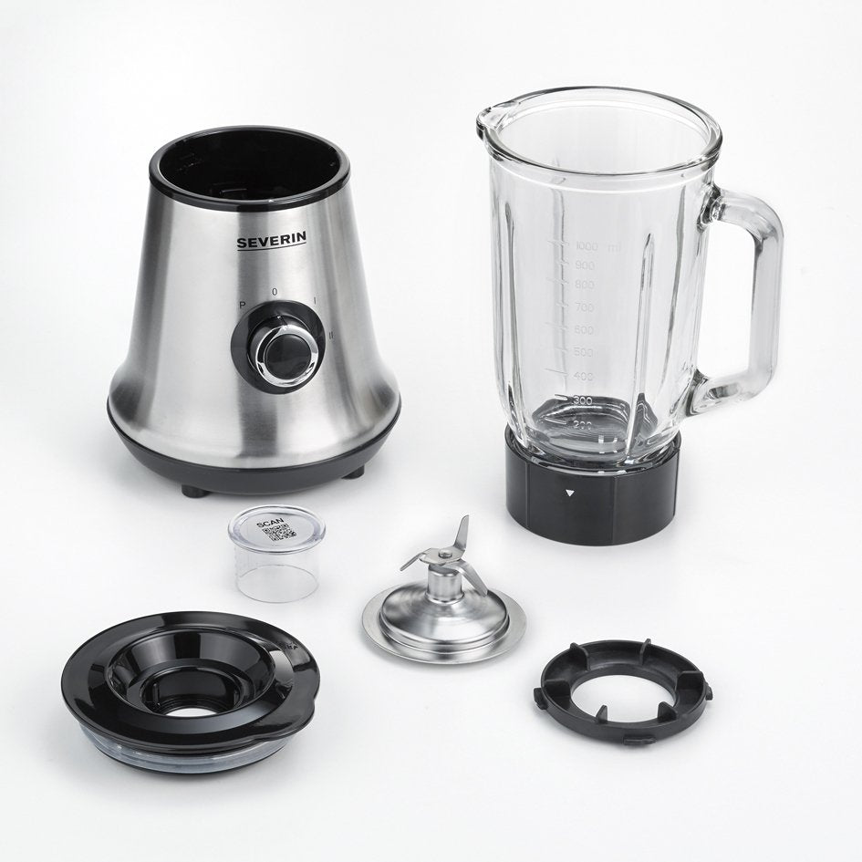 EAN 4008146022869 - Severin SM 3734 licuadora 1 L Batidora de vaso 500 W Negro, Acero inoxidable imagen 3