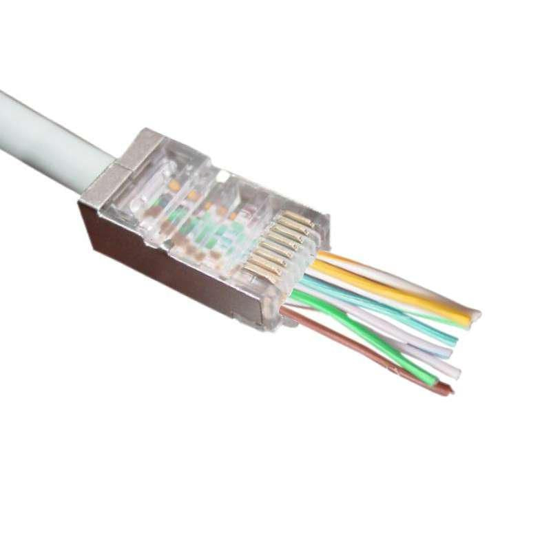 Modular Rj45 Cat6a Ftp Easy Connector 50pcs