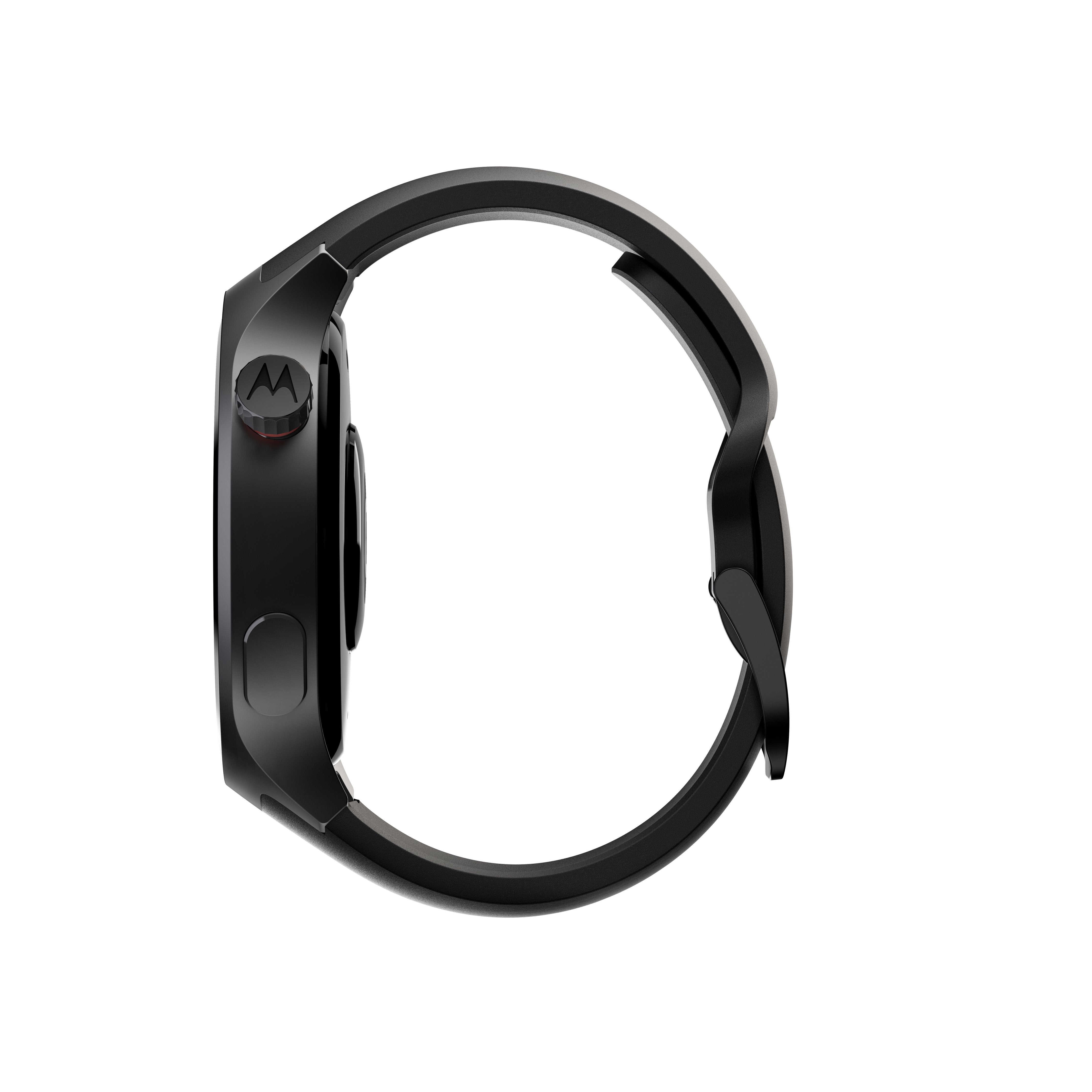 Motorola Moto Watch Negro Mate Reloj Inteligente Con Banda Silicona Pantone Volcanic Ash Pantalla Luminosa 1.4" 4 Gb Bluetooth 40 G