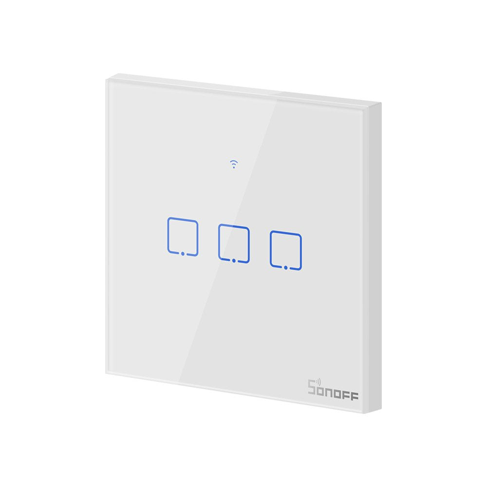 Interruptor De Luz Táctil Wifi Sonoff T0 Eu Tx (3 Elementos)
