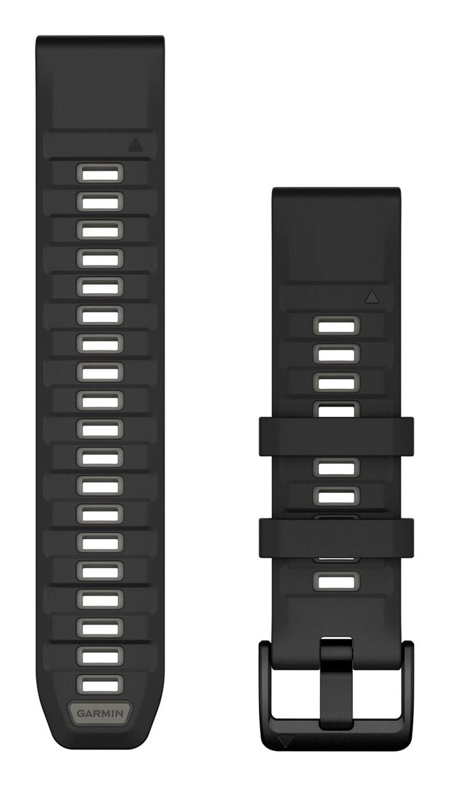Garmin Ersatzarmband Quickfit 22mm Silikon Schwarz Kieselgrau