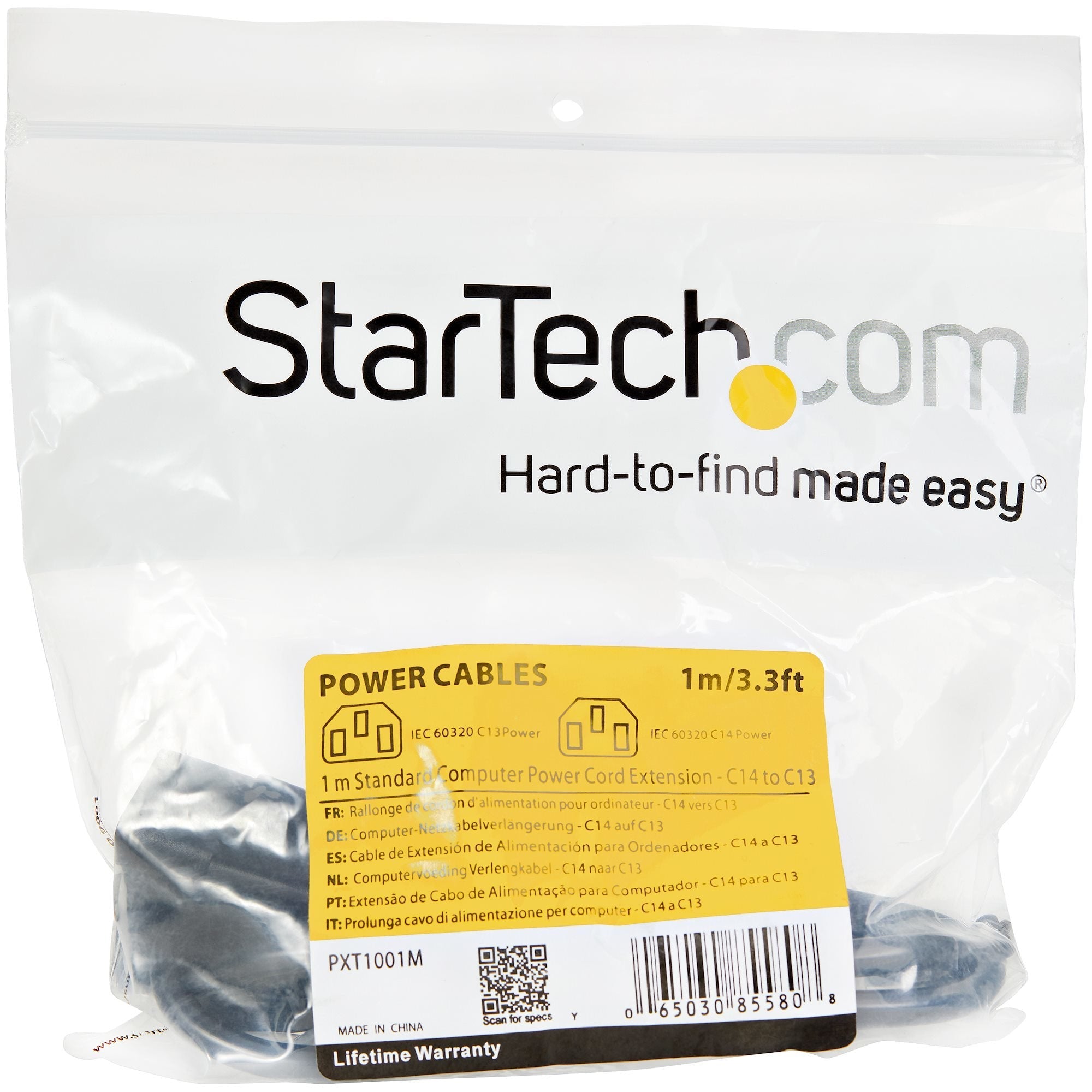 EAN 0065030855808 - StarTech.com PXT1001M cable de transmisión Negro C14 acoplador C13 acoplador imagen 5