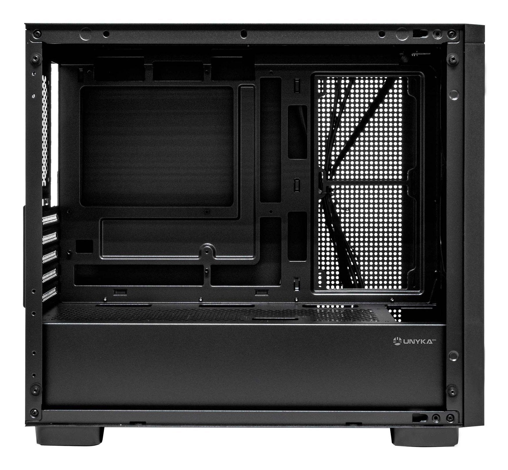 Caja Microatx Unyka Revelat Mesh Edge Gpu 450mm 1x3.5 1x2.5 Color Negro