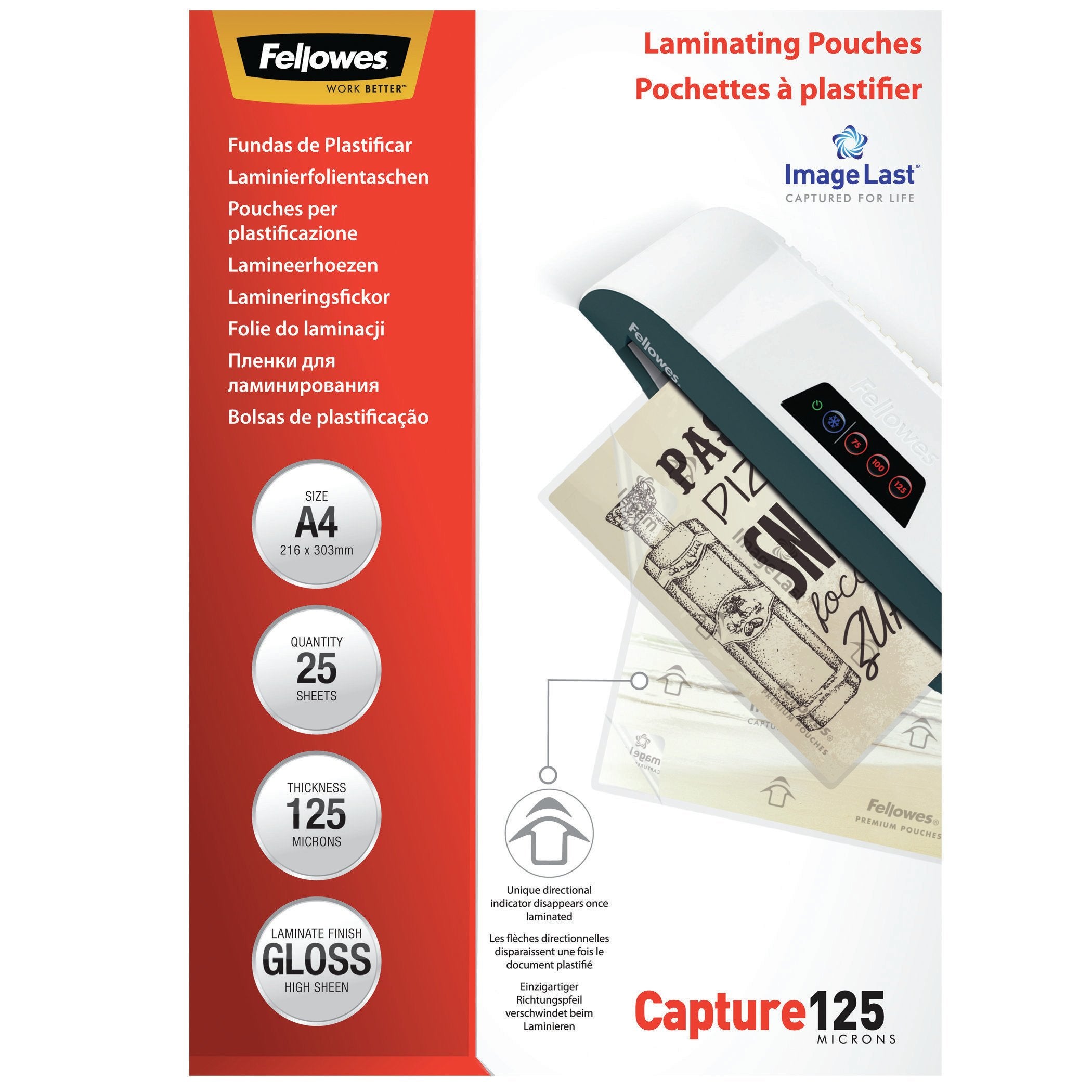 EAN 0077511539633 - Fellowes 5396301 plastificador 25 pieza(s) imagen 1