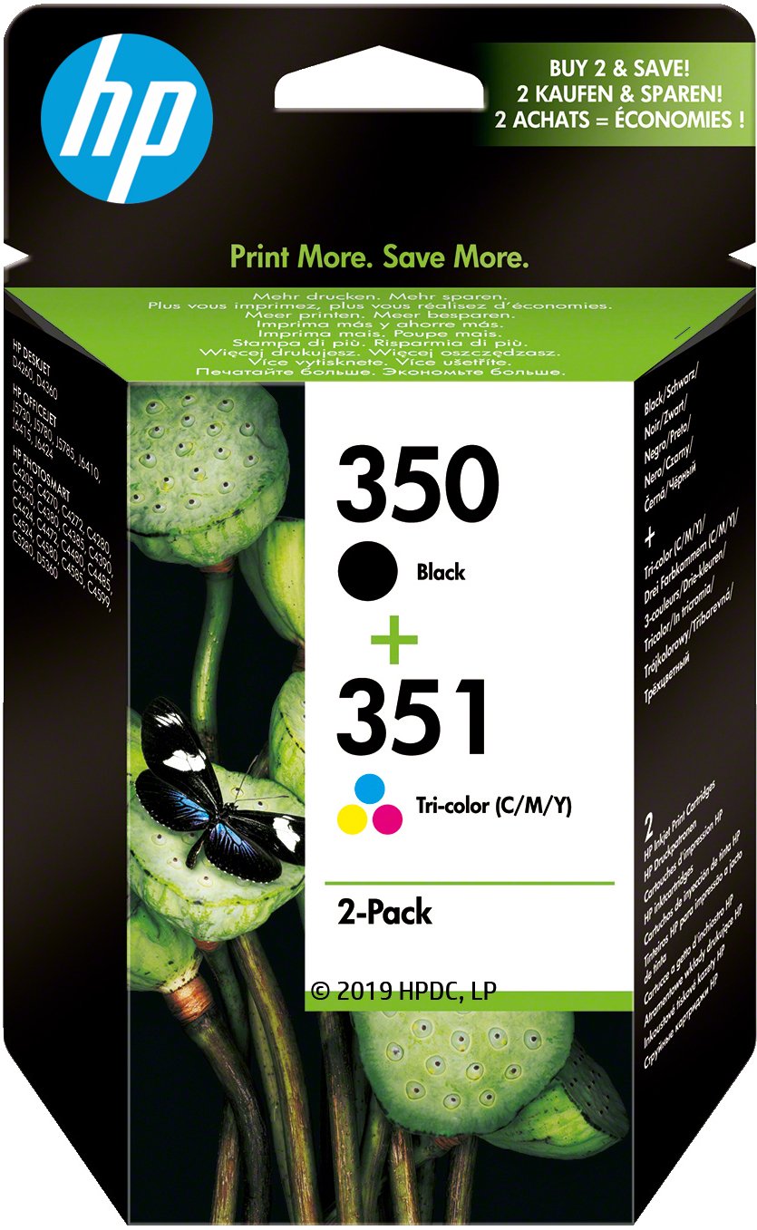 EAN 0884420861508 - HP 350 Black/351 Tri-color 2-pack Original Ink Cartridges cartucho de tinta 2 pieza(s) Rendimiento estánd imagen 1