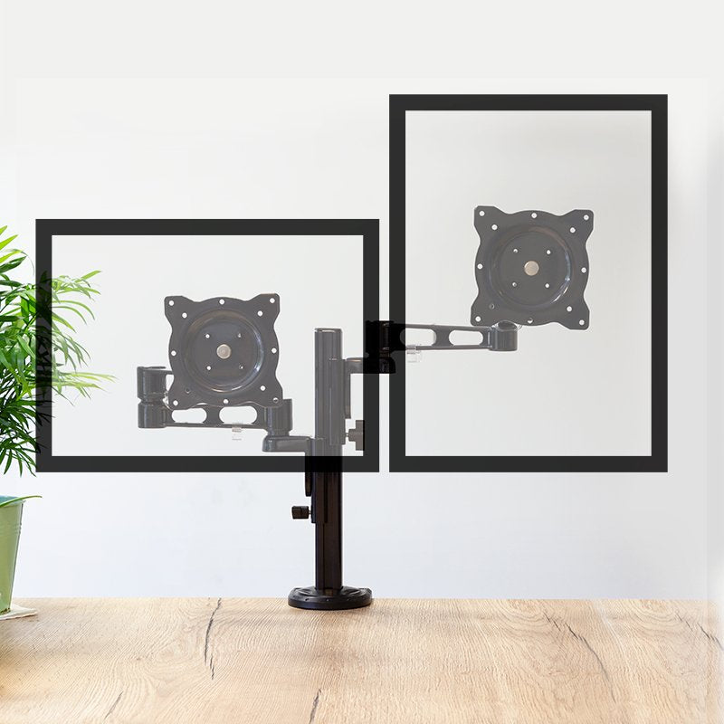 Logilink Bp0074 Logilink - Soporte De Escritorio Para Dos Monitores, Aluminio