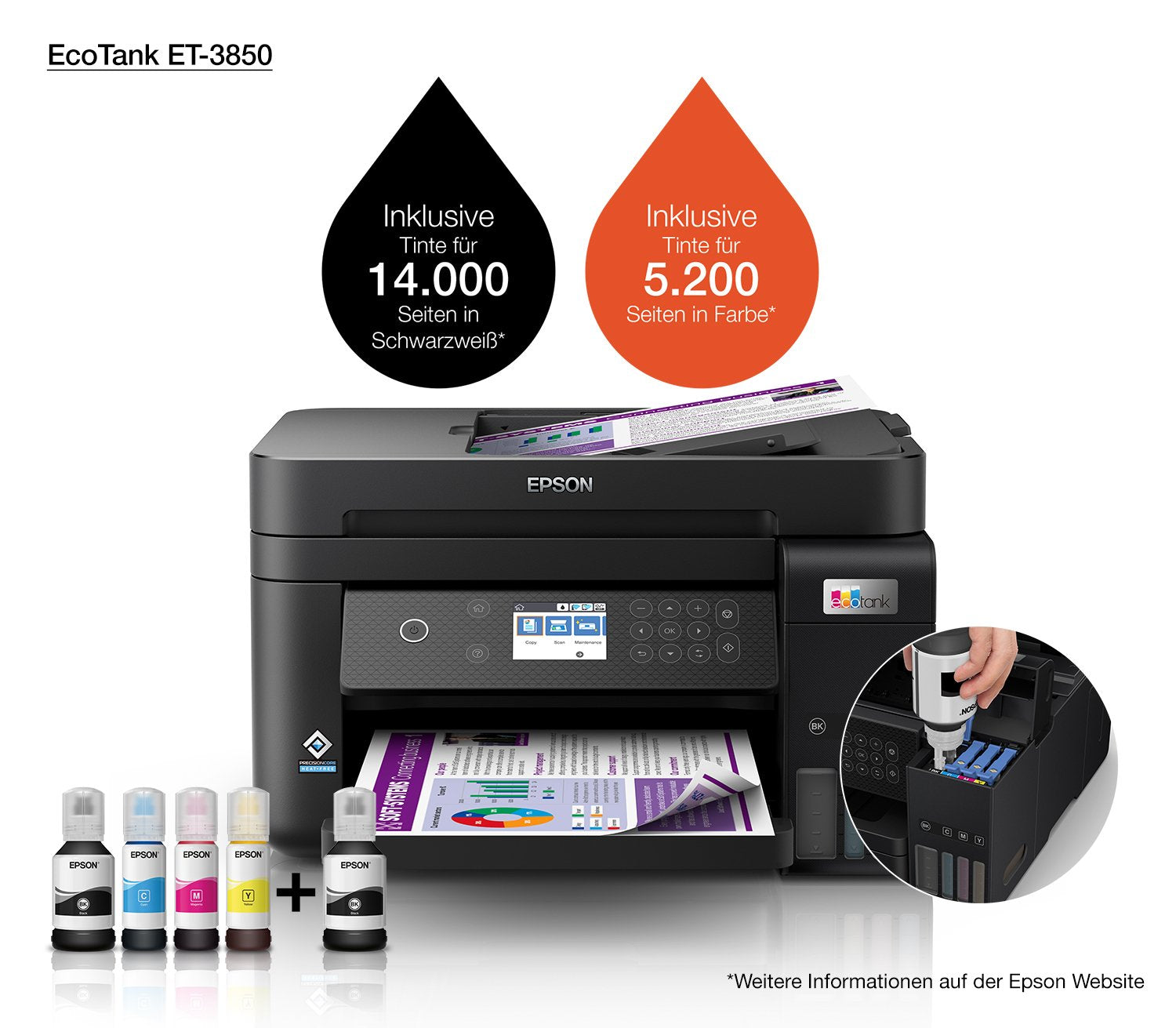 EAN 8715946683782 - Epson EcoTank ET-3850 Inyección de tinta 4800 x 1200 DPI 33 ppm Wifi imagen 21