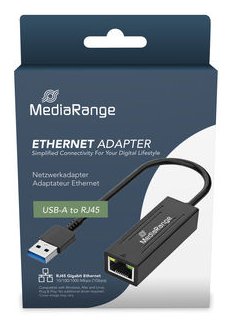Mediarange Usb-A Netzwerkadaper Con Rj45 Port, 20cm, Sw