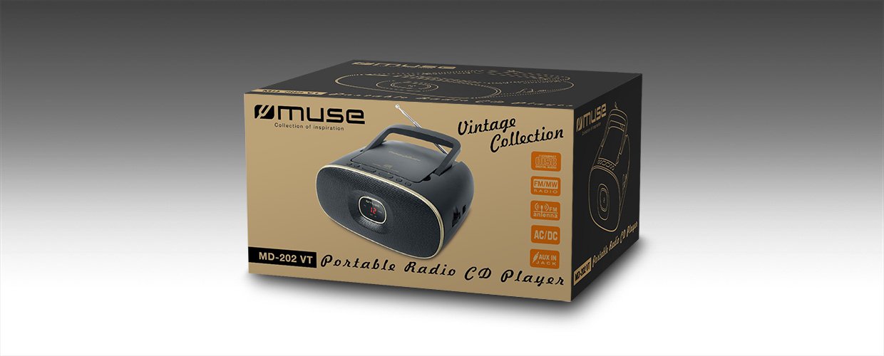 Muse Radio Cd Portatil Md-202 Vt Muse Radio Cd Portatil Md-202 Vt