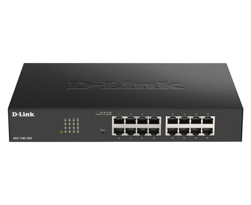Switch Gestionable D-Link Dgs-1100-16v2 16 Puertos Rj-45 Gigabit 10 100 1000