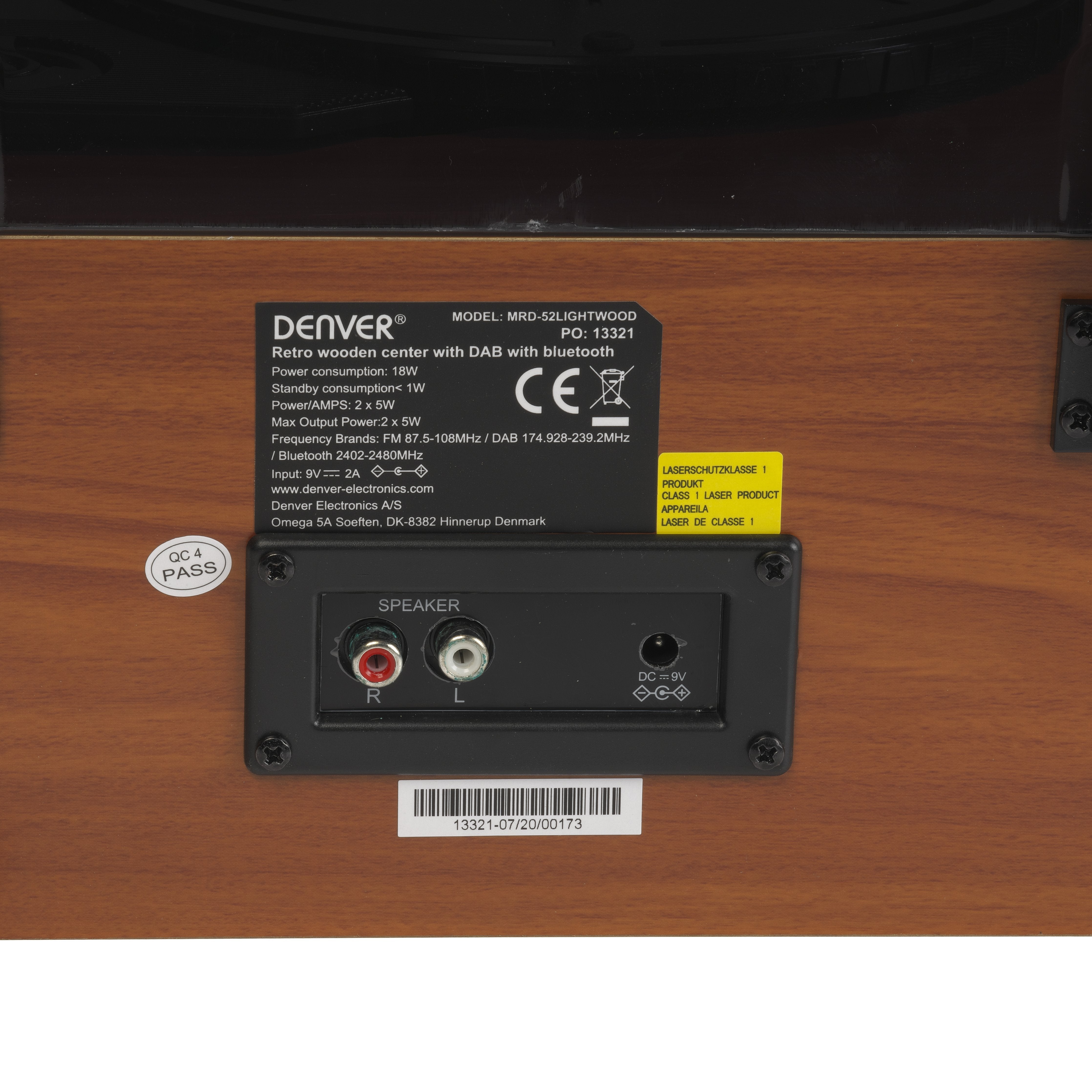 Denver Mrd-52 Lightwood Tocadiscos