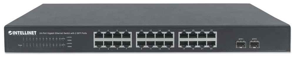 EAN 0766623561044 - Intellinet 561044 switch No administrado L2 Gigabit Ethernet (10/100/1000) 1U Negro imagen 5