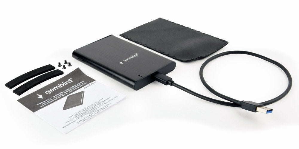 Gembird Ee2-U3s-6 Caja Externa Hdd/Ssd 2.5 Usb Type-C 3.1 Aluminum Negro