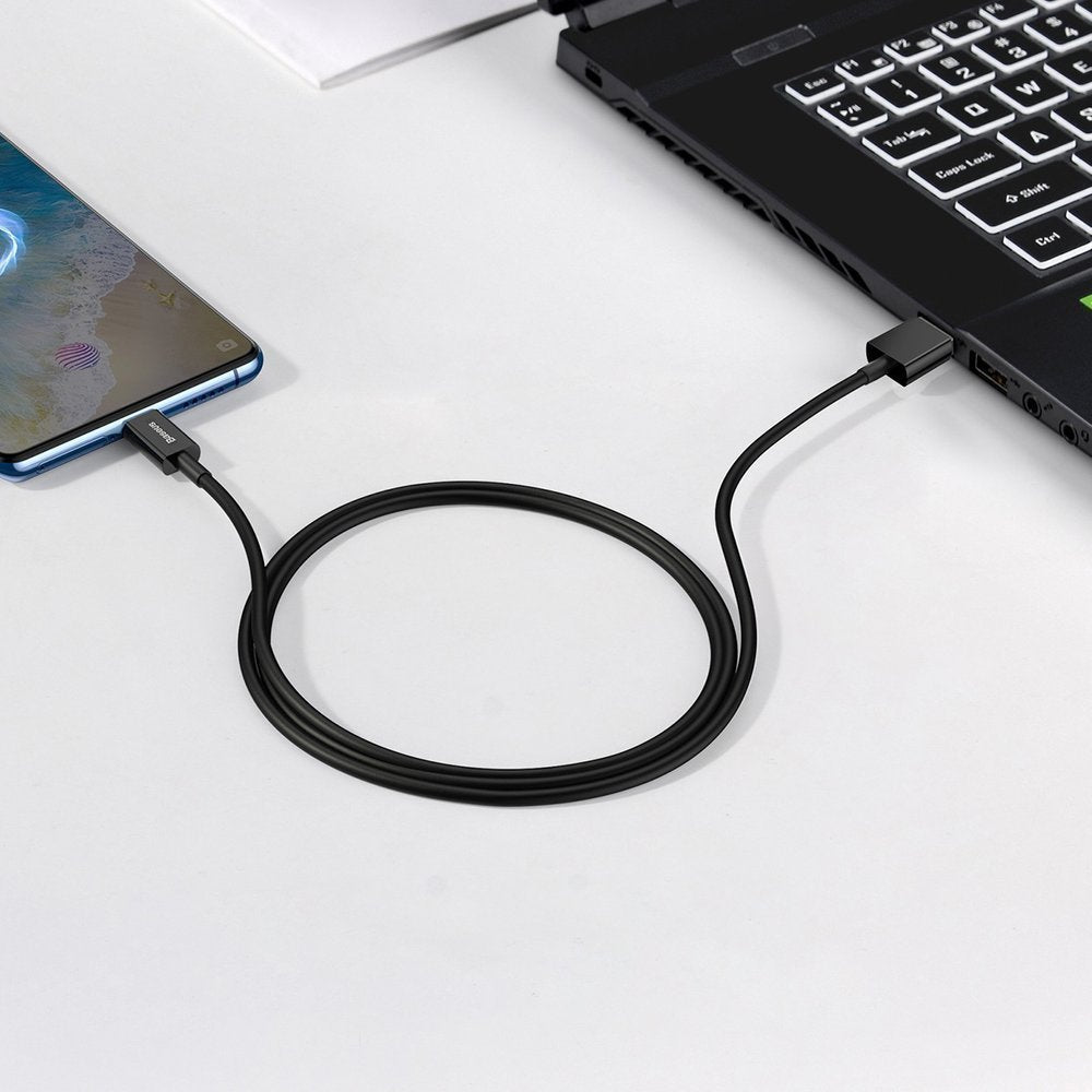 EAN 6953156208476 - Baseus CAMYS-01 cable de teléfono móvil Negro 1 m USB A Micro-USB B imagen 2