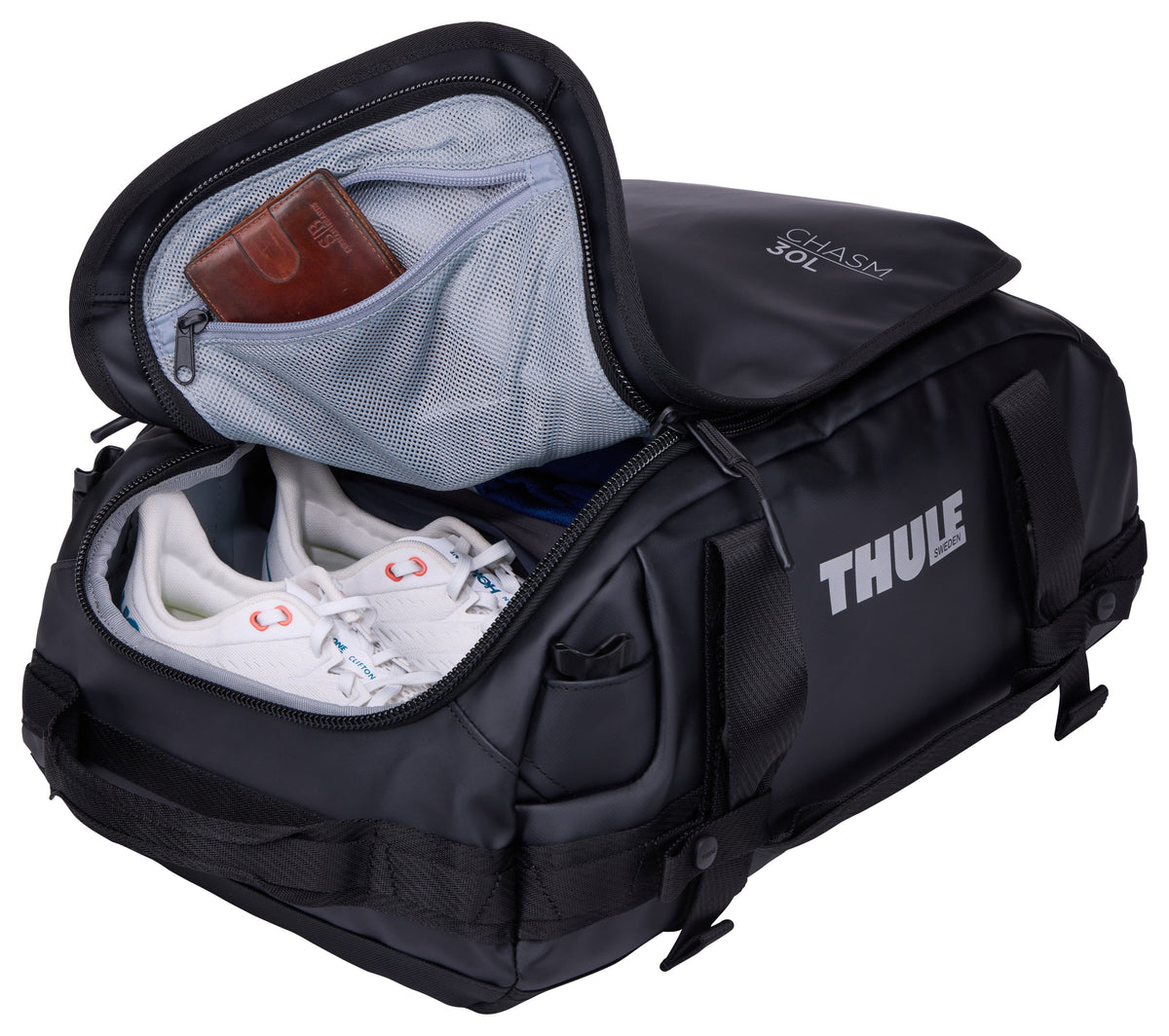 EAN 0085854257480 - Thule Chasm TDSD301 Black bolso de lona 30 L Poliéster Negro imagen 10