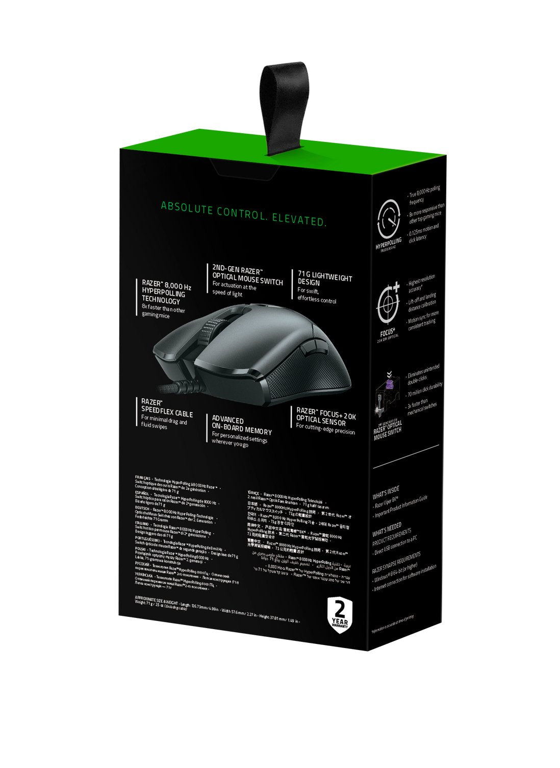 EAN 8886419333135 - Razer Viper ratón Juego mano derecha USB tipo A Óptico 20000 DPI imagen 6