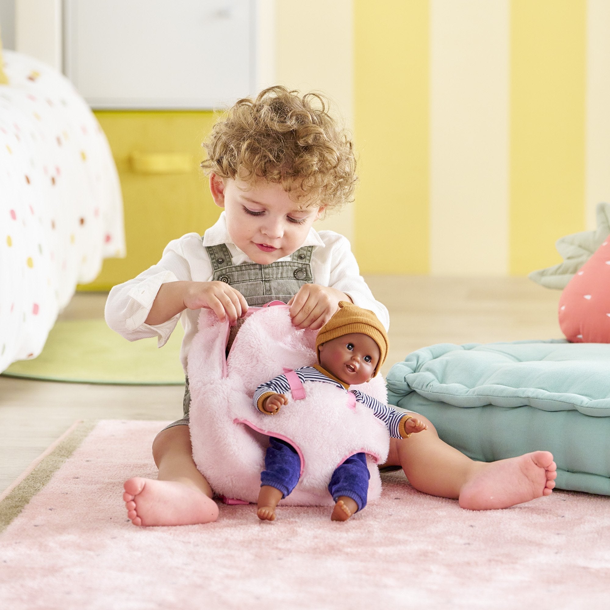 Simba-Dickie Mon Premier Poupon 30cm Plüschrucksack + Trage (Rosa/Rosa) 9000111170