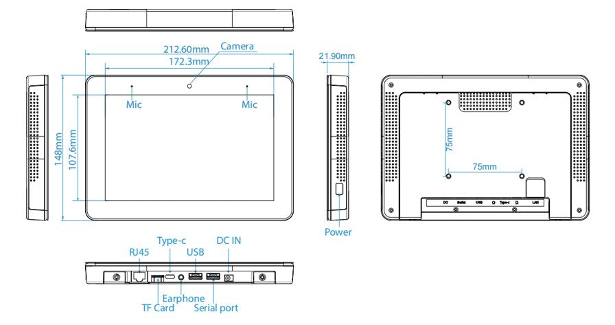 EAN 7073055000526 - Loop24 LM-8058 pantalla para sala de reuniones 20,3 cm (8") 1280 x 800 Pixeles LED 802.11a, 802.11b, 802. imagen 5