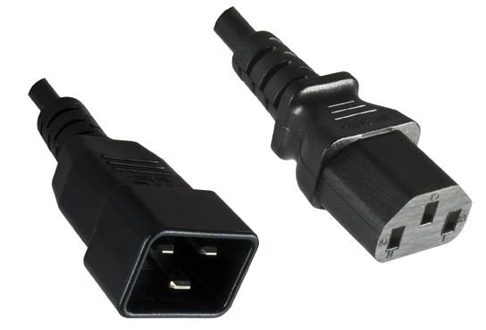 Powercord C13-C20 10a 1m Black Iec 60320-C13 To C20, Black.