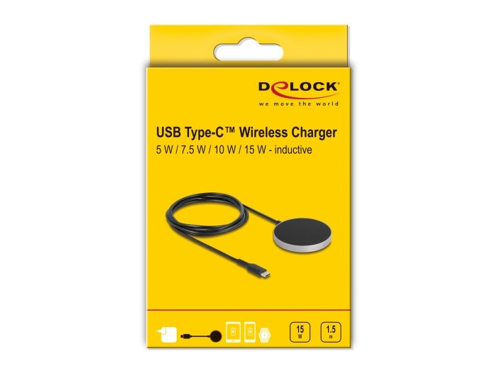 EAN 4043619664672 - DeLOCK 66467 cargador de dispositivo móvil Smartphone, Reloj inteligente Negro USB Carga rápida Interior imagen 4