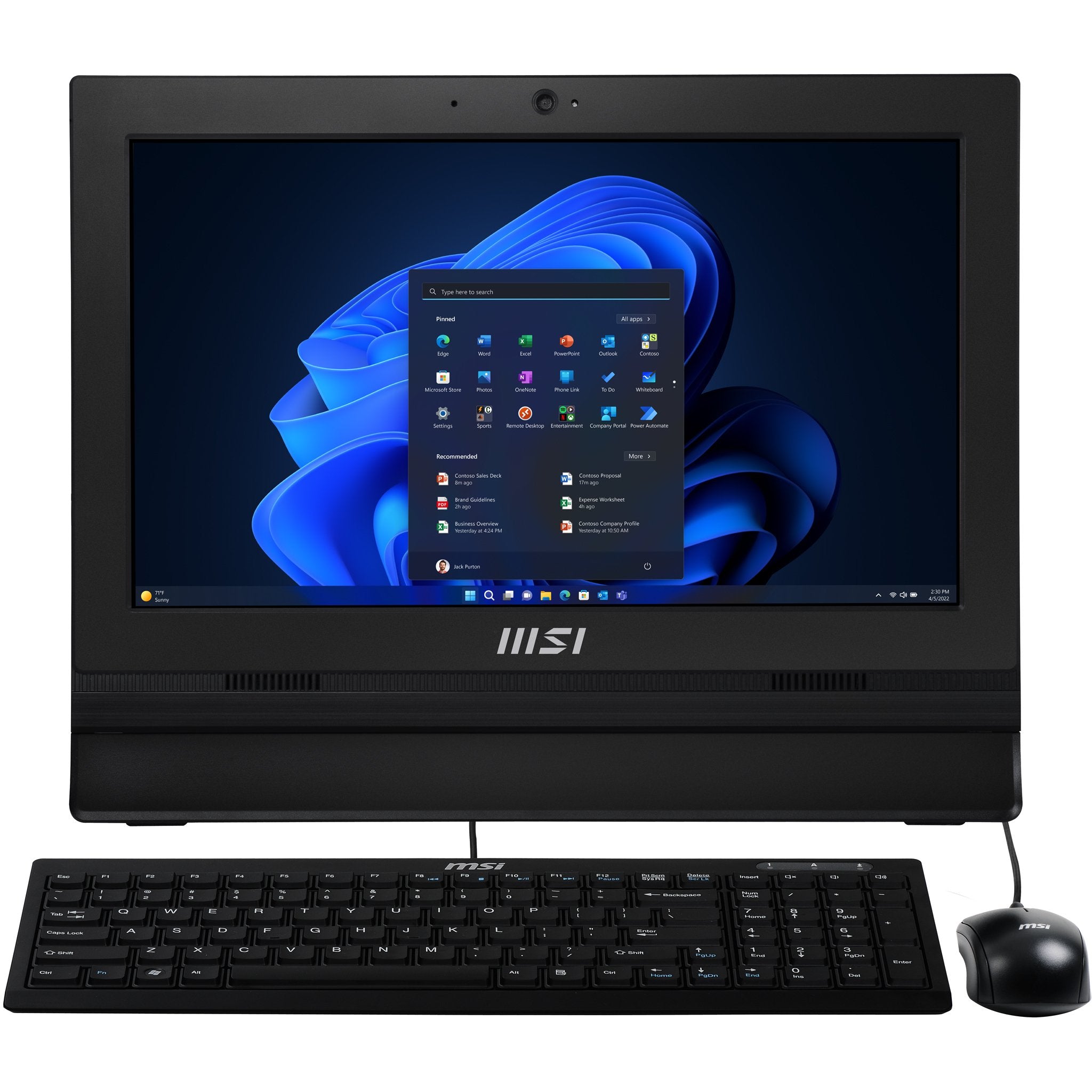 EAN 4711377168953 - MSI Pro AP162T ADL-019DE Intel® N N100 39,6 cm (15.6") 1920 x 1080 Pixeles Pantalla táctil PC todo en uno imagen 4